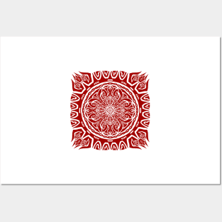 Mandala style patten Posters and Art